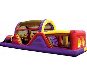 RED Inflatable Obstacle Course - 40 ft long